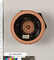 Terracotta fragment of a kylix (drinking cup), Terracotta, Greek, Attic
