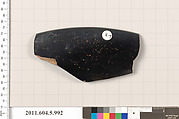Terracotta rim fragment of a kylix (drinking cup), Terracotta, Greek, Attic
