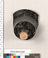 Terracotta fragment of a kalathos, Terracotta, Greek, Attic