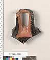 Terracotta fragment of a kylix (drinking cup), Terracotta, Greek, Attic