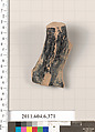 Terracotta fragment of an undetermined shape, Terracotta, Greek, Attic