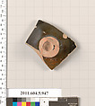 Terracotta fragment of a kylix (drinking cup), Terracotta, Greek, Attic