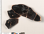 Terracotta fragment of a kylix (drinking cup), Terracotta, Greek, Attic