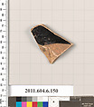 Terracotta fragment of a krater (bowl for mixing wine and water)?, Terracotta, Greek, Attic