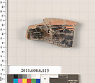 Terracotta fragment of an undetermined shape, Terracotta, Greek, Attic