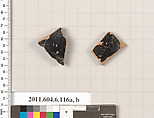 Terracotta fragments of open shapes, Terracotta, Greek, Attic