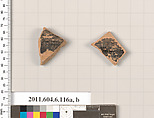 Terracotta fragments of open shapes, Terracotta, Greek, Attic