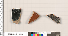 Terracotta fragments of open shapes, Terracotta, Greek, Attic