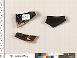 Terracotta fragments of open shapes, Terracotta, Greek, Attic