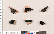 Terracotta fragments of closed shapes, Terracotta, Greek, Attic