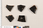 Terracotta fragments of closed shapes, Terracotta, Greek, Attic