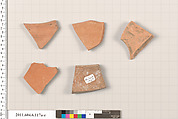 Terracotta fragments of closed shapes, Terracotta, Greek, Attic