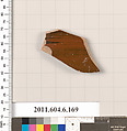 Terracotta fragment of an open shape, Terracotta, Greek, Attic