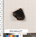 Terracotta fragment of an oinochoe (jug)?, Terracotta, Greek, Attic