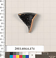 Terracotta fragment of an oinochoe (jug)?, Terracotta, Greek, Attic