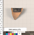 Terracotta fragment of an oinochoe (jug), Terracotta, Greek, Attic
