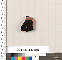 Terracotta fragment of an open shape, Terracotta, Greek, Attic