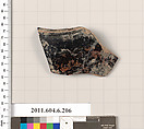 Terracotta fragment of an open shape, Terracotta, Greek, Attic