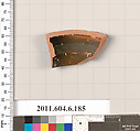 Terracotta fragment of an undetermined shape, Terracotta, Greek, Attic