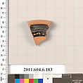 Terracotta fragment of a lekythos (oil flask)?, Terracotta, Greek, Attic