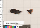 Terracotta fragments of an open shape, Terracotta, Greek, Attic