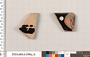 Terracotta rim fragments of skyphoi (deep drinking cups), Terracotta, Greek, Attic