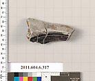 Terracotta fragment of an undetermined shape, Terracotta, Greek, Attic