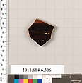 Terracotta fragment of an open shape, Terracotta, Greek, Attic