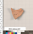 Terracotta fragment of a closed shape, Terracotta, Greek, Attic