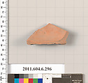 Terracotta fragment of a closed shape, Terracotta, Greek, Attic