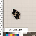 Terracotta fragment of an open shape, Terracotta, Greek, Attic