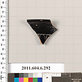 Terracotta fragment of a calyx-cup?, Terracotta, Greek, Attic
