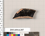 Terracotta rim fragment of a kalathos?, Terracotta, Greek, Attic
