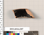 Terracotta rim fragment of a kalathos?, Terracotta, Greek, Attic
