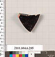Terracotta fragment of an undetermined shape, Terracotta, Greek, Attic