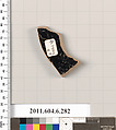 Terracotta fragment of an open shape, Terracotta, Greek, Attic