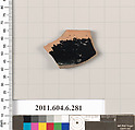 Terracotta fragment of an open shape, Terracotta, Greek, Attic