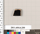 Terracotta rim fragment of an open shape, Terracotta, Greek, Attic