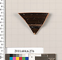 Terracotta fragment of an open shape, Terracotta, Greek, Attic