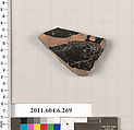 Terracotta fragment of a plate?, Terracotta, Greek, Attic