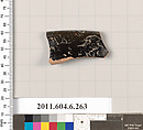Terracotta rim fragment of an open shape, Terracotta, Greek, Attic