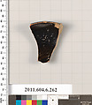 Terracotta fragment of a stemmed dish?, Terracotta, Greek, Attic