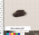 Terracotta rim fragment of an open shape, Terracotta, Greek, Attic