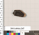 Terracotta rim fragment of an open shape, Terracotta, Greek, Attic