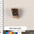 Terracotta fragment of an undetermined shape, Terracotta, Greek, Attic