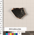 Terracotta fragment of an open shape, Terracotta, Greek, Attic