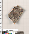 Terracotta fragment of an open shape, Terracotta, Greek, Attic