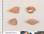 Terracotta fragments of closed shapes, Terracotta, Greek, Attic