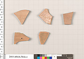 Terracotta fragments of closed shapes, Terracotta, Greek, Attic