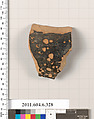 Terracotta fragment of a hydria (water jar)?, Terracotta, Greek, Attic
